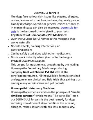 dermisule for pets