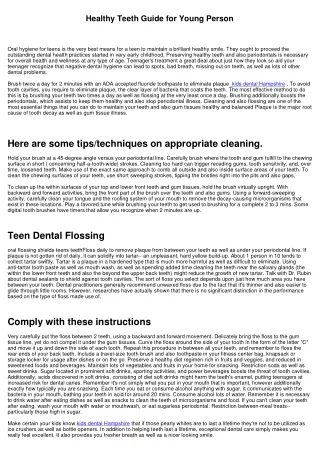 Healthy Teeth Guide for Young Adults