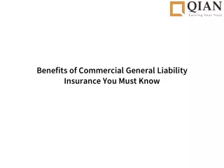 Benefits of Commercial General Liability Insurance You Must Know