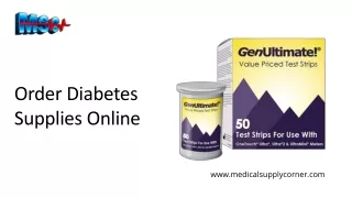 Order Diabetes Supplies Online