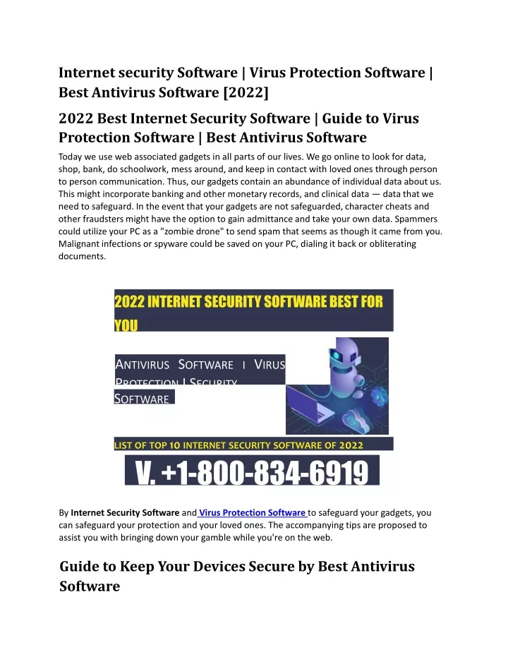 internet security software virus protection