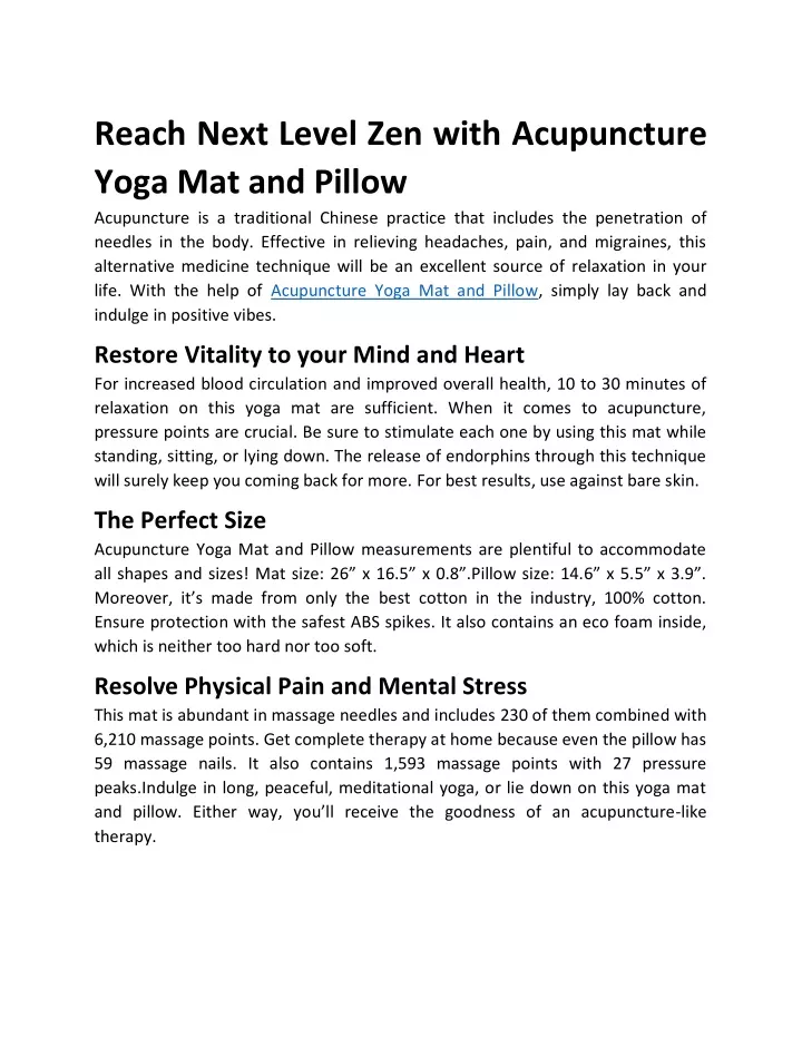 reach next level zen with acupuncture yoga