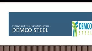 Best Commercial Steel Fabricators in Sydney - Demco Steel