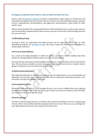 Paralegal In California