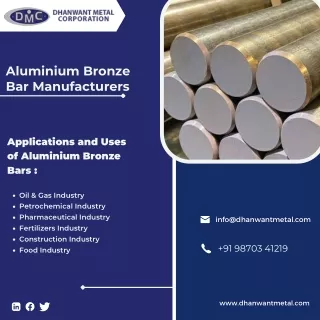 Applications and Uses of Bronze bars, Round Bars, Frp Grp fittings and Pipes