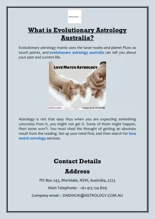 Evolutionary astrology australia