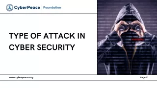 CyberPeace Foundation | Type of Attack in Cyber Security
