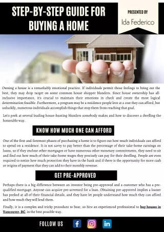 Step-By-Step Guide For Buying A Home