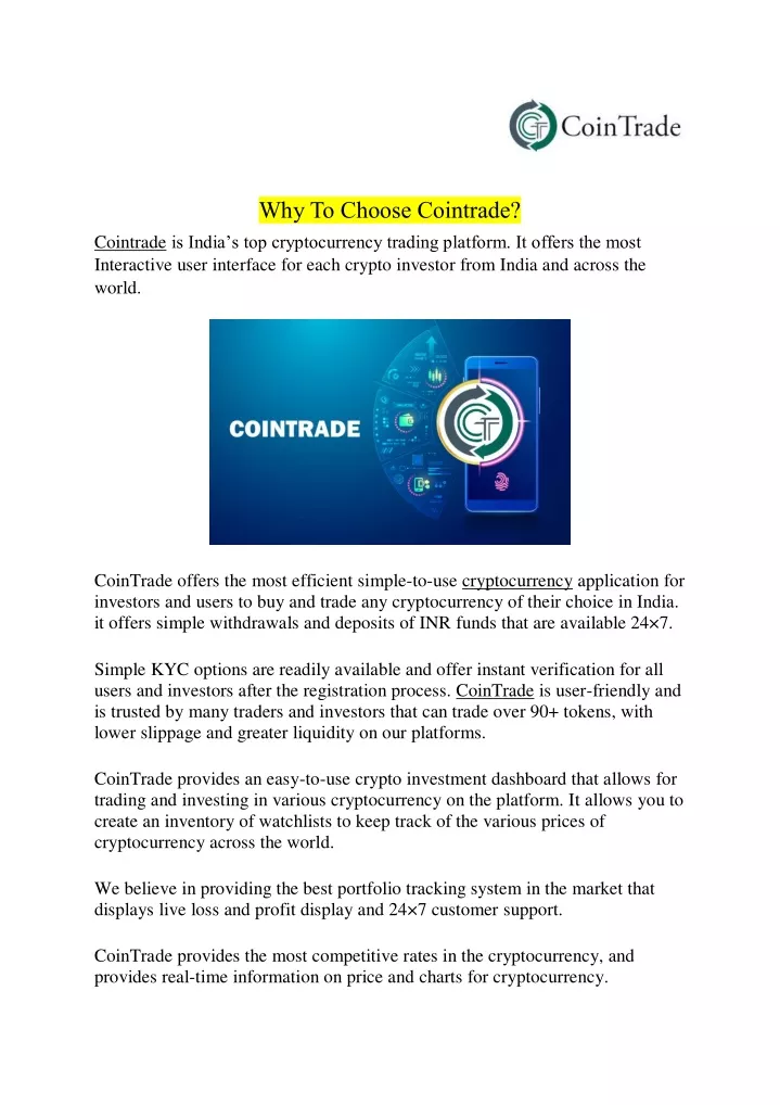 why to choose cointrade