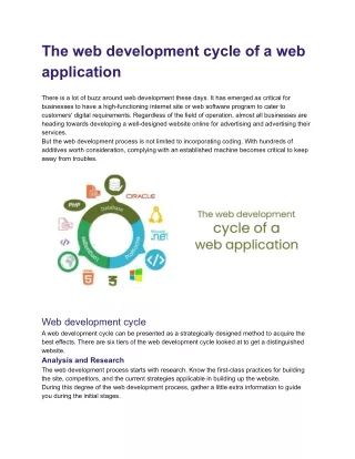 The web development cycle of a web application .docx