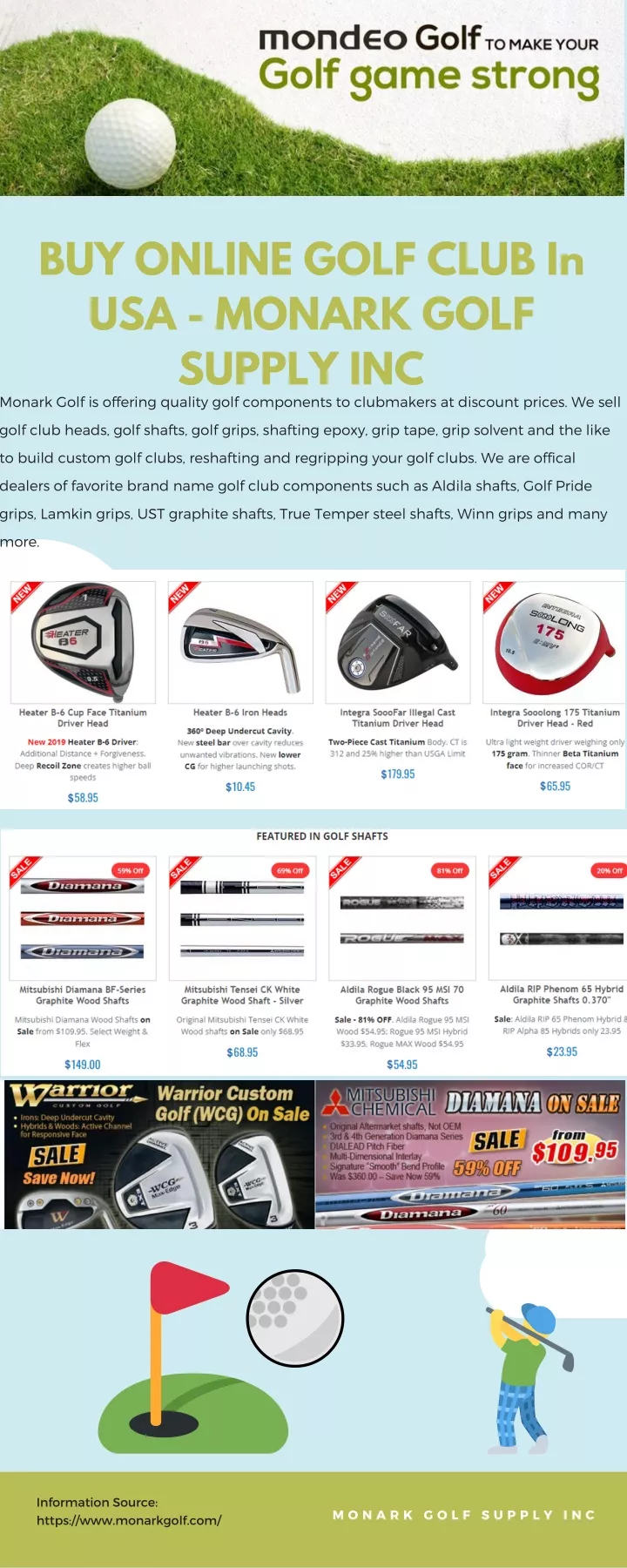 buy online golf club in usa monark golf supply inc