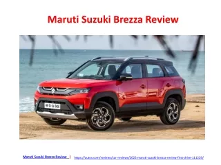 Maruti Suzuki Brezza Review, Brezza Review