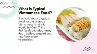 What is Typical Vietnamese Food