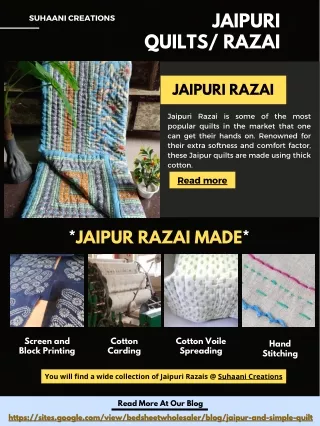 What Are The Difference Between A Jaipuri Quilt & A Simple Quilt?