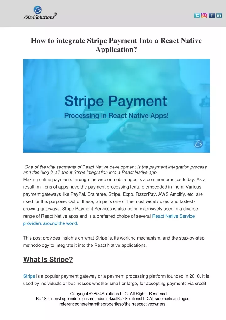 how to integrate stripe payment into a react