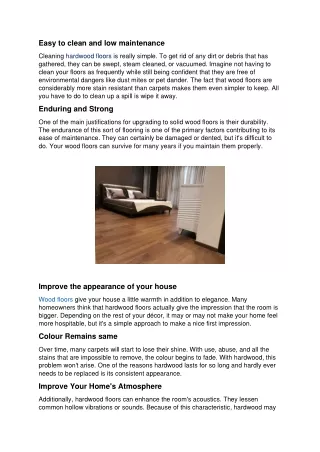 Advantages of Wooden Flooring