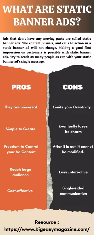 what are static banner ads