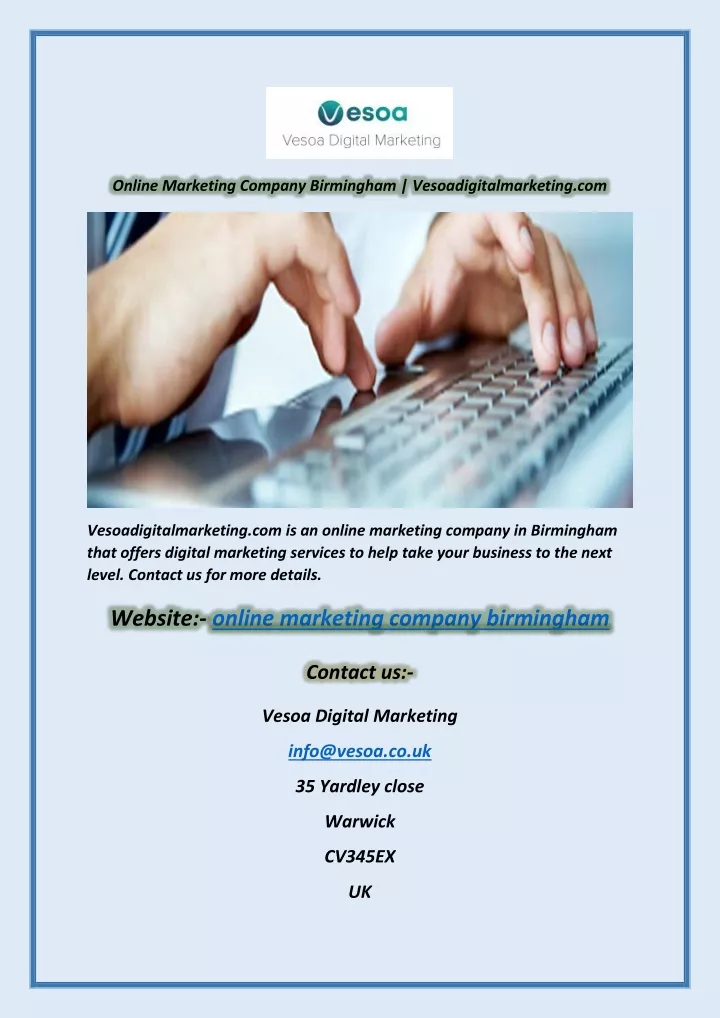 online marketing company birmingham