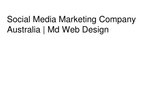 Social Media Marketing Company Australia