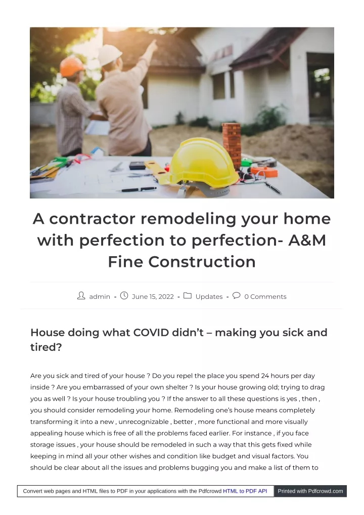 a contractor remodeling your home with perfection