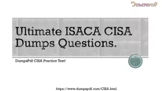 Anxiety-free ISACA CISA Questions Dumps