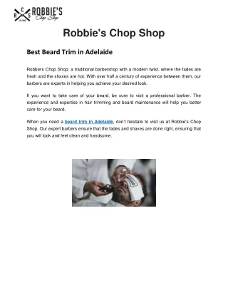 Best Beard Trim in Adelaide