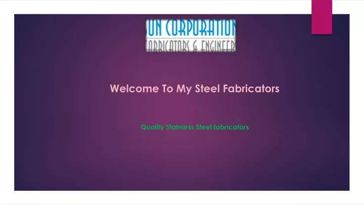 welcome to my steel fabricators