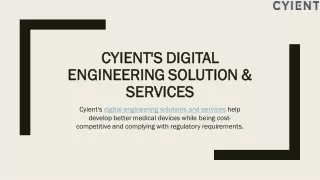 Digital Engineering Solutions & Services | Cyient