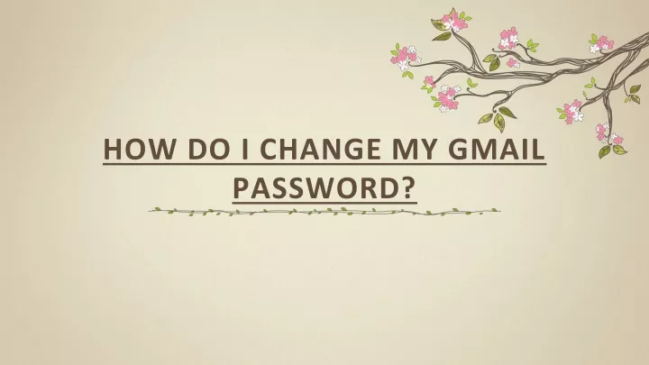 how do i change my gmail password