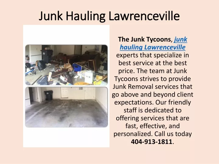 junk hauling lawrenceville