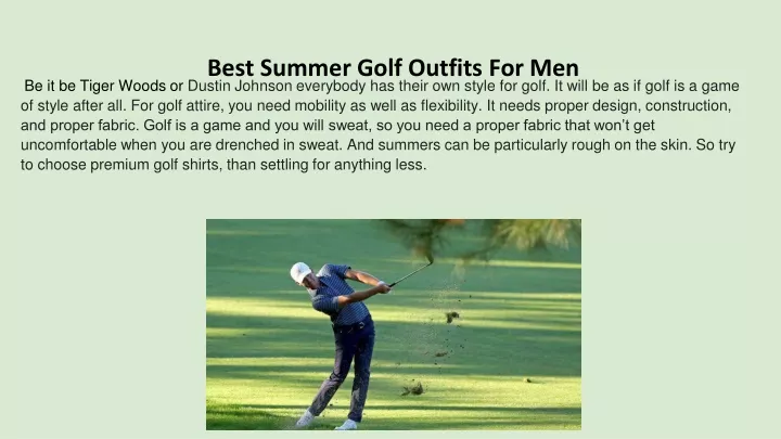 best summer golf outfits for men