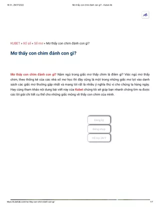Mơ thấy con chim đánh con gì_ - Kubet Ab