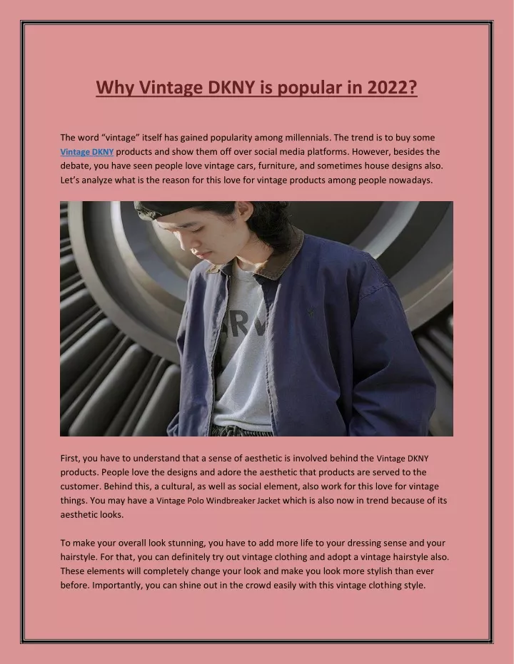 why vintage dkny is popular in 2022