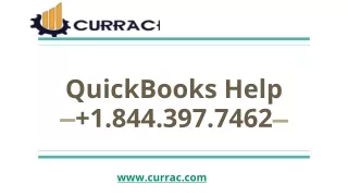 QuickBooks Help  1.844.397.7462