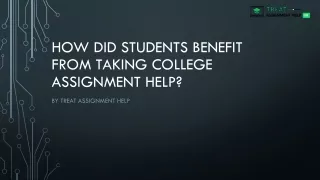 how did students benefit from taking college assignment help