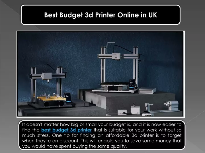 best budget 3d printer online in uk