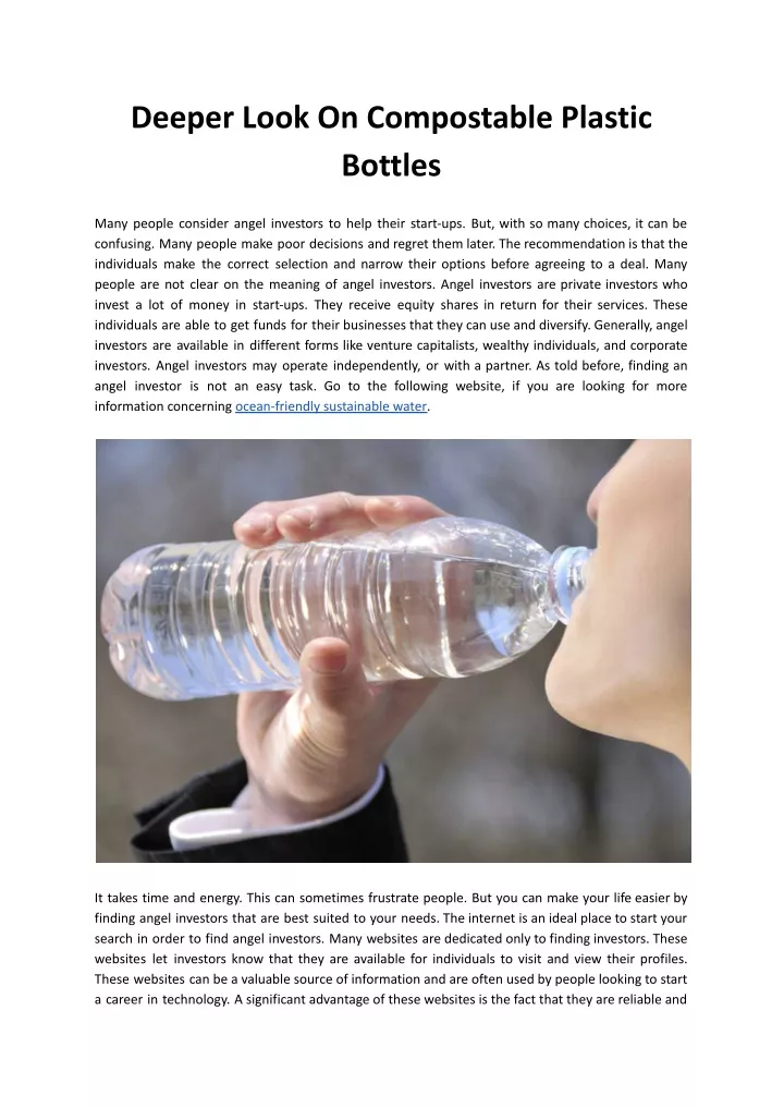 deeper look on compostable plastic bottles