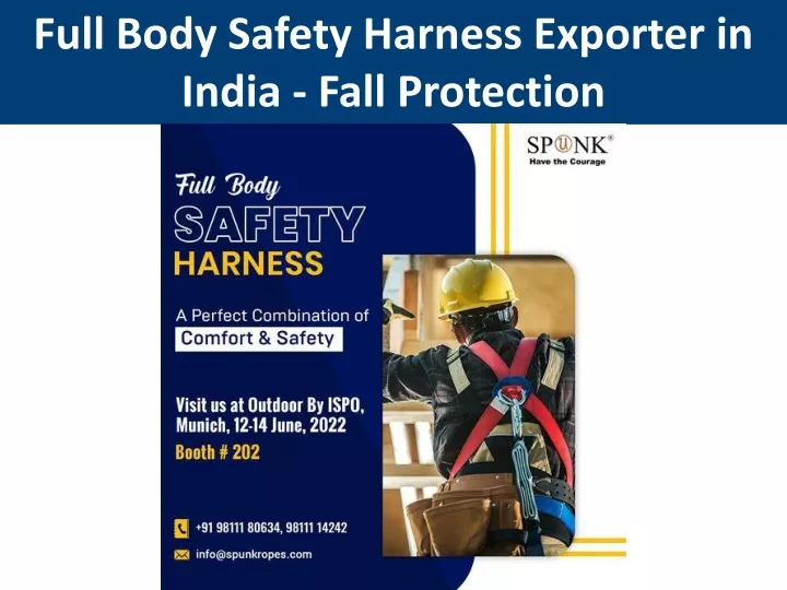 full body safety harness exporter in india fall