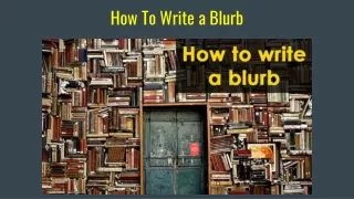 How To Write a Blurb - YOP