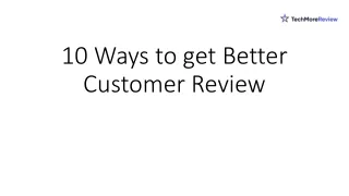10 Ways to get Better Customer Review