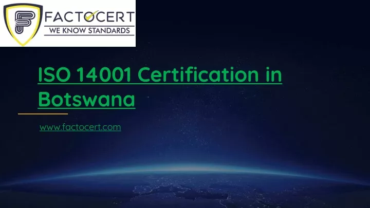 iso 14001 certification in botswana