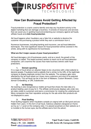 how can businesses avoid getting affected