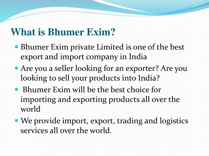 what is bhumer exim