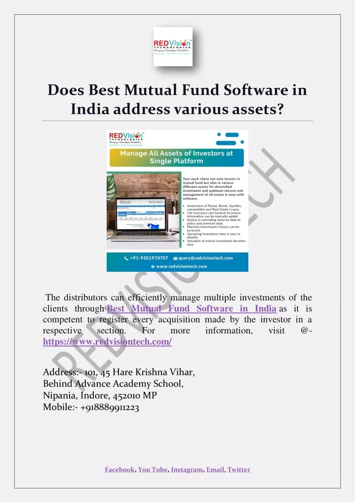 does best mutual fund software in india address