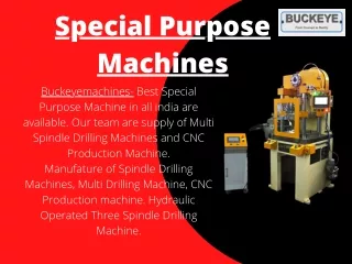 special purpose machines india
