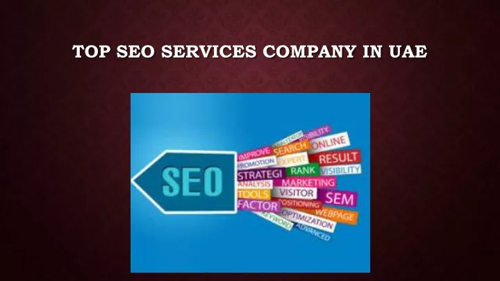 top seo services company in uae
