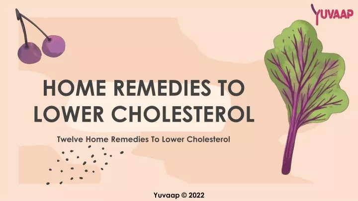 home remedies to lower cholesterol