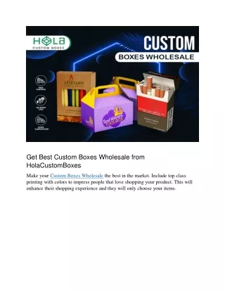 Get Best Custom Boxes Wholesale in ALL USA