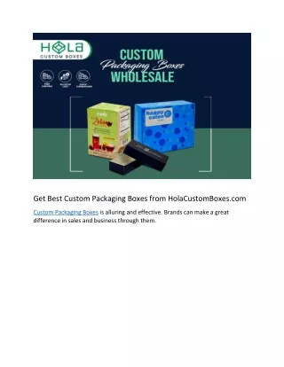 Get Best Custom Packaging Boxes in ALL USA