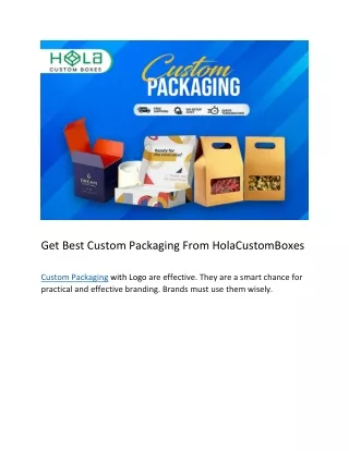 Get Best Custom Packaging in ALL USA